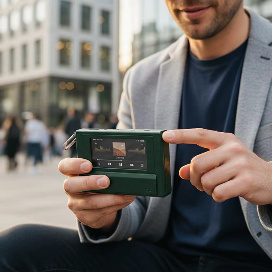 FiiO SnowSky ECHO Schutzhülle aus PU-Leder für tragbare MP3-Player in Schwarz - Bild 4