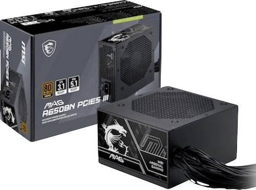 MSI MAG A650BN PC Netzteil 650W ATX 80 PLUS Bronze in Schwarz - Bild 1