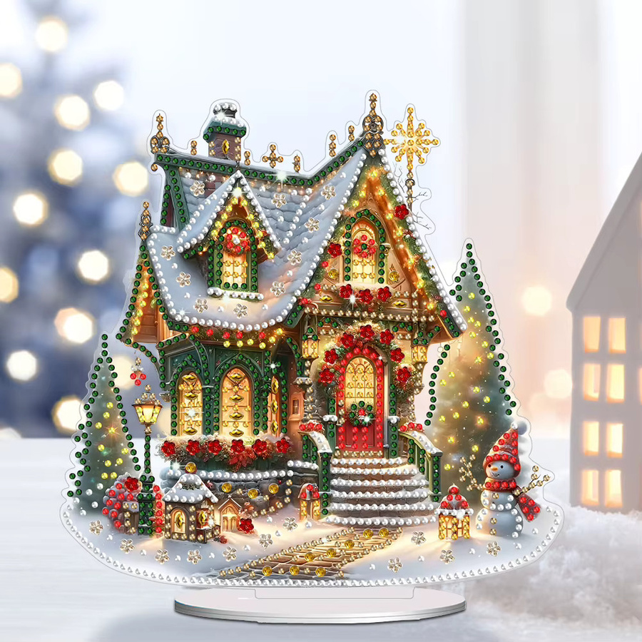 APWIKOGER Weihnachten Haus, Diamant Malerei Kit, Bunt / Mehrfarbig - Bild 3