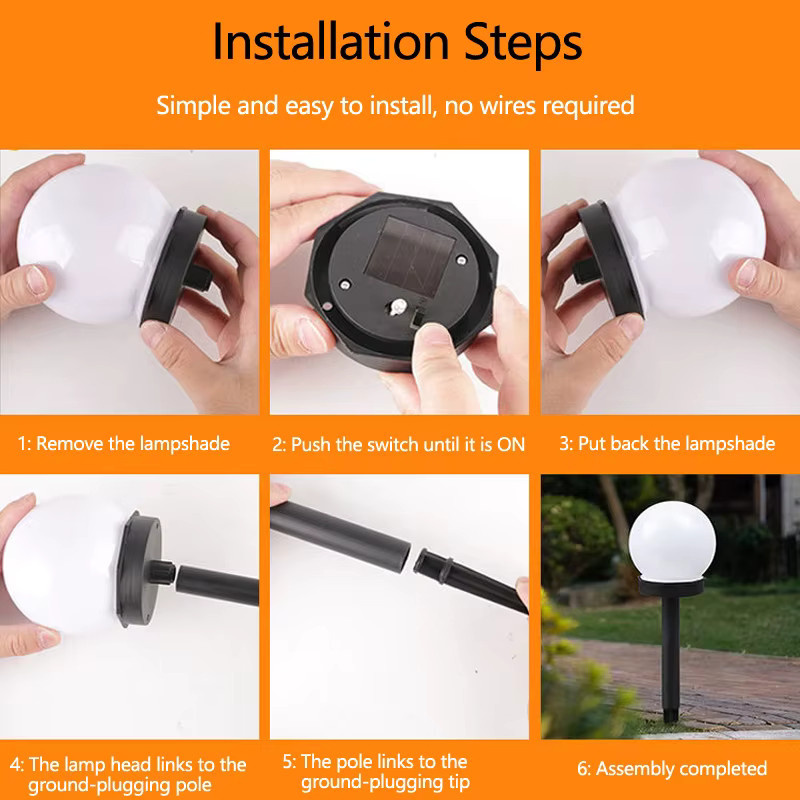 DOUWENXI Solar-Gartenleuchten Set aus 3 Stück, moderne LED-Gartenwegleuchten in Weiß mit warmweißem Licht und Dämmerungssensor für Garten, Terrasse und Gehweg - Bild 5
