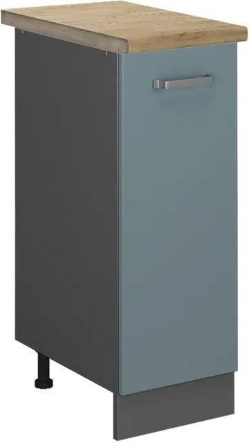 Vicco Apothekerschrank R-Line Medizinschrank für die Küche in Blau-Grau/Anthrazit und Eiche, B/T/H: 30 x 60 x 81,6 cm - Bild 1