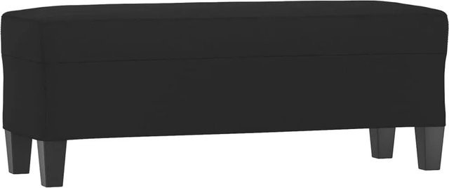 vidaXL Sitzbank in Schwarz aus Mikrofasergewebe B/T/H: 100 x 35 x 41 cm - Bild 1