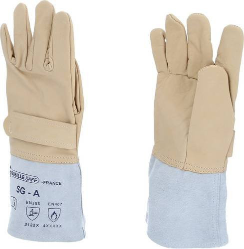 KS Tools Elektriker-Überziehhandschuh aus Leder in Beige, Größe 7 - Bild 1