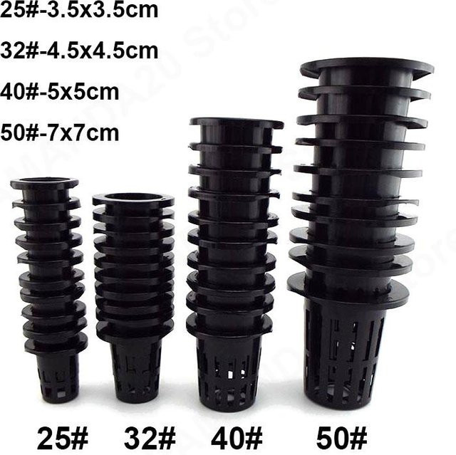 50 Stück Hydroponische Netzbecher M20 in Schwarz für Pflanzen und Anzucht - Bild 1