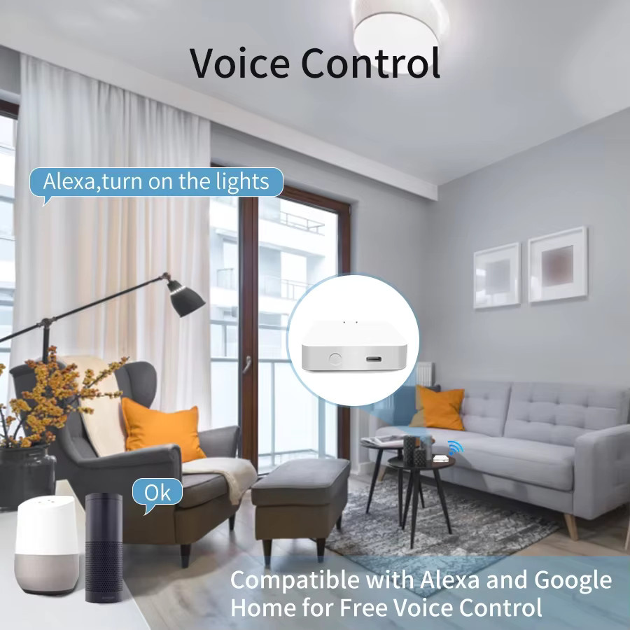 Tuya Smart Multi-Mode Gateway Bluetooth und ZigBee WLAN Hub Bridge zur Smart Home Steuerung via Smart Life App mit Alexa und Google Home Sprachsteuerung in Weiß - Bild 4