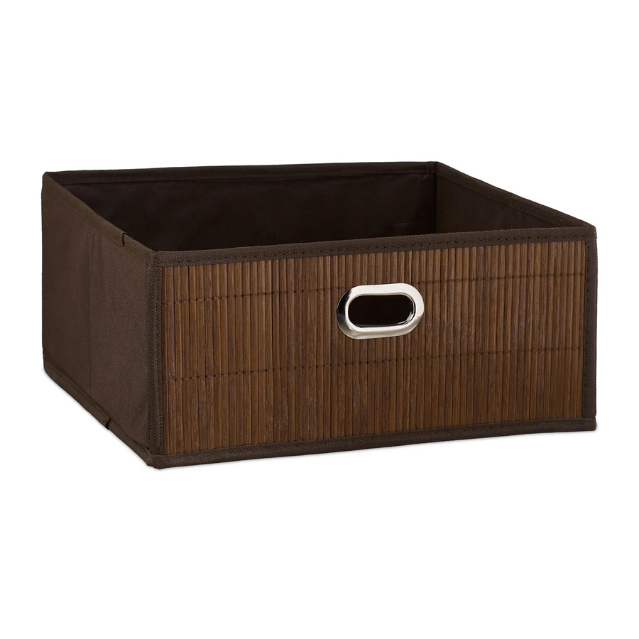 Relaxdays Aufbewahrungskorb aus Bambus, Braun, faltbar, B/T/H: 31 x 31 x 14 cm - Bild 2