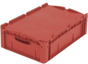 Bito Eurostapelbehälter XL mit Deckel XLD64171, Farbe: Rot, B/T/H: 60,0 x 40,0 x 18,8 cm - Bild 1