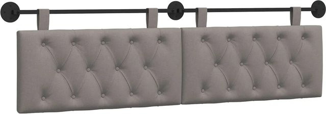 vidaXL Wandmontiertes Polsterpaneel in Taupe, Breite: 190 cm, Tiefe: 55 cm, Höhe: 7 cm - Bild 1