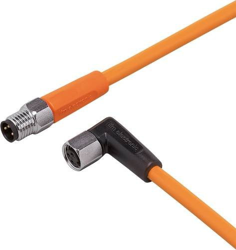 ifm electronic Verbindungsleitung EVT159 mit Stecker und Buchse, orange, 10 m, 3 Polzahl - Bild 1