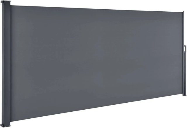 Juskys Seitenmarkise Dubai ausziehbar blickdichter Sichtschutz für Garten und Terrasse in Anthrazit B: 500 cm, H: 180 cm - Bild 1