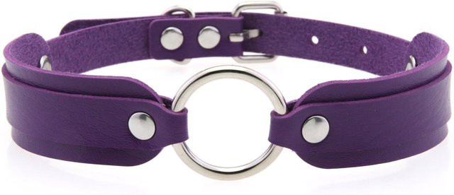 YIRAN Choker Halskette, Leder, Schwarz, Rot, Damen - Bild 1
