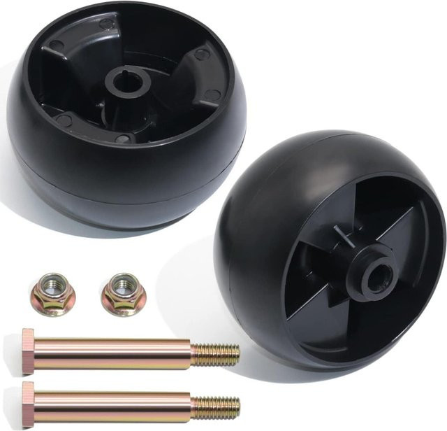 SHTAZKIA 2er-Pack Rasenmähermähwerk Höhenräder Ersatzset mit Schrauben für Cub Cadet 734-04155 und Toro 112-0677 72-025 210-275 aus Polypropylen - Bild 1
