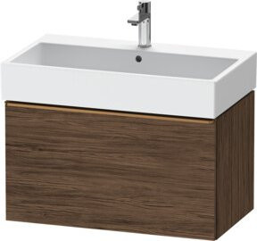 Duravit Waschtischunterschrank D-Neo wandhängend in Weiß und Braun mit einer Schublade, B/H/T: 78,4 x 44,0 x 44,2 cm - Bild 1
