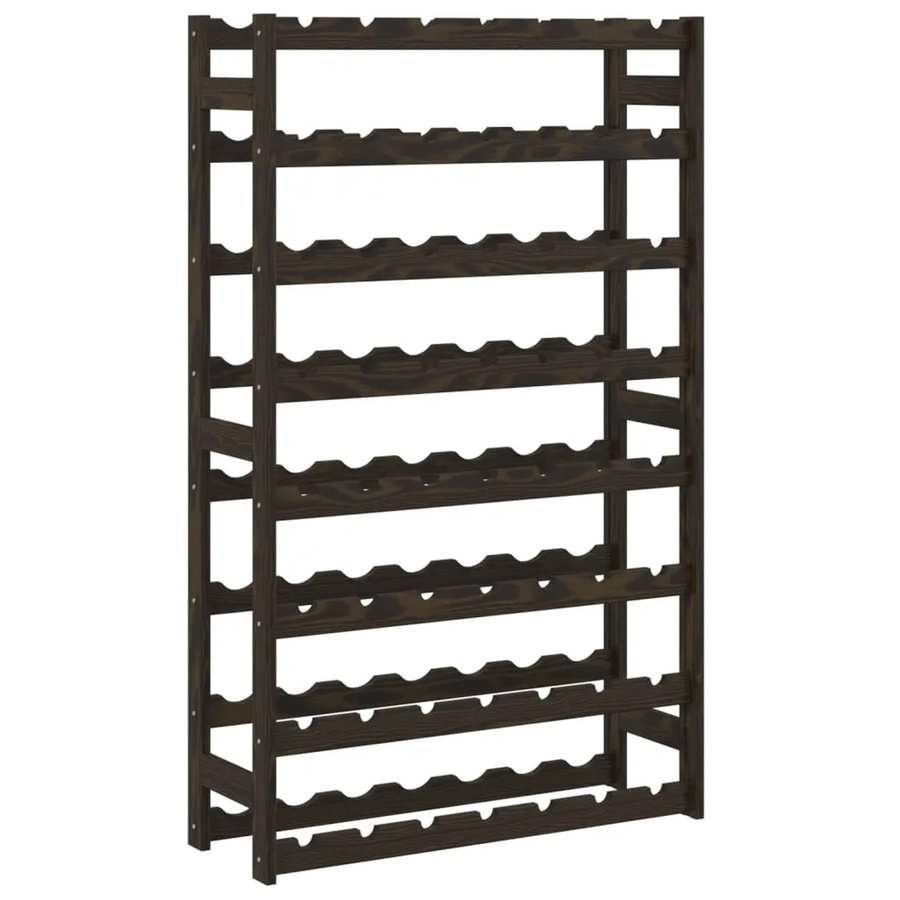 vidaXL Weinregal aus massivem Kiefernholz in Schwarz für 56 Flaschen, B/T/H: 118 x 25 x 72 cm - Bild 2