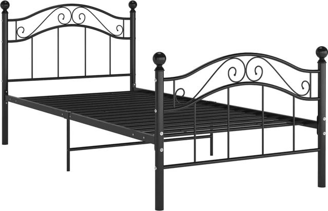 vidaXL Bettrahmen aus Metall in Schwarz, B/T: 100 x 200 cm - Bild 1