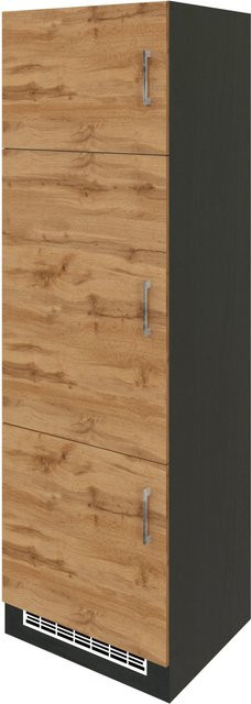 Held Möbel Küchen-Kühlschrank Nische Sorrento Wotan Eiche-Grafit B/T/H: 60 x 60 x 200 cm - Bild 1