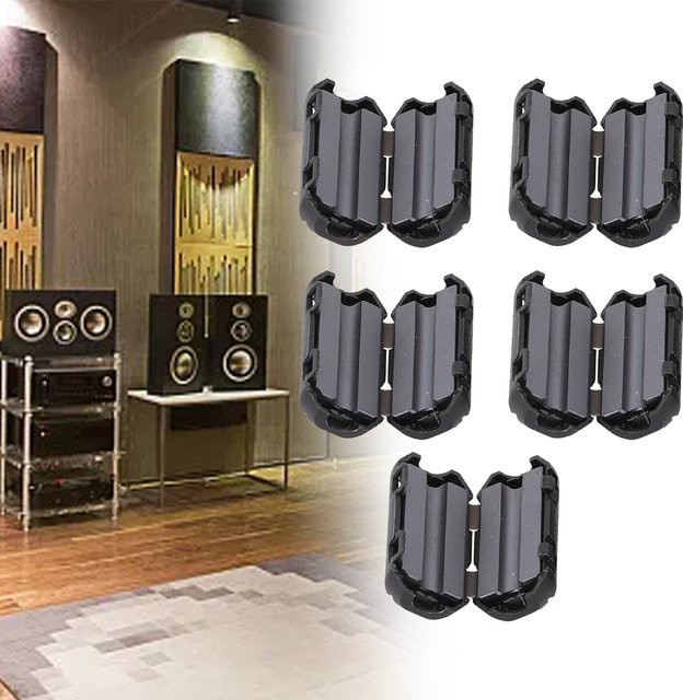 VIBRATITE Ferrit-Ringkern-Clip-Set zur RFI-Rauschunterdrückung mit 3,5 mm, 5 mm und 7 mm Durchmesser für Kabel und Verdrahtung - Bild 1