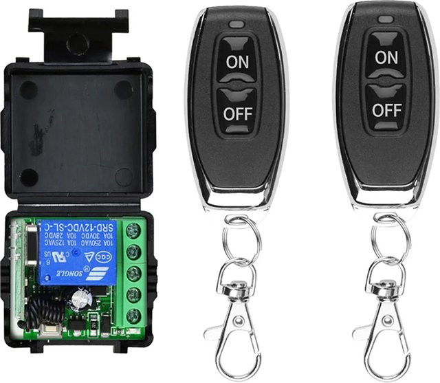 Szaoju RF 433 MHz Fernbedienung mit 1CH 10A Relais Empfänger und 2CH Sender für DC 12 V elektromagnetische Türschlösser - Bild 1