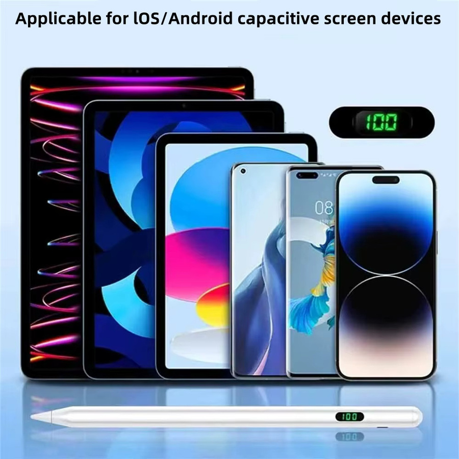 Wiederaufladbarer Eingabestift mit Neigungsempfindlichkeit in Weiß für Samsung Galaxy Tab A9 A9+ S9 FE FE+ S9+ S8+ S7 S7 FE S6 Lite A7 A8 A7 Lite und iPad - Bild 2