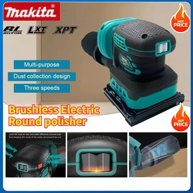 Makita Akku-Schleifpolierer LXT 18 V mit 3-Gang-Schleifmaschine und Orbital-Funktion in Petrol - Bild 1