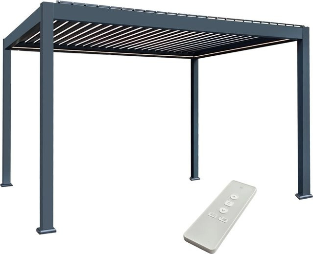 Osoltus E Bioclimatic Lamellen Pergola aus Aluminium in Anthrazit, B/T: 400 x 300 cm, Höhe: 232,5 cm - Bild 1