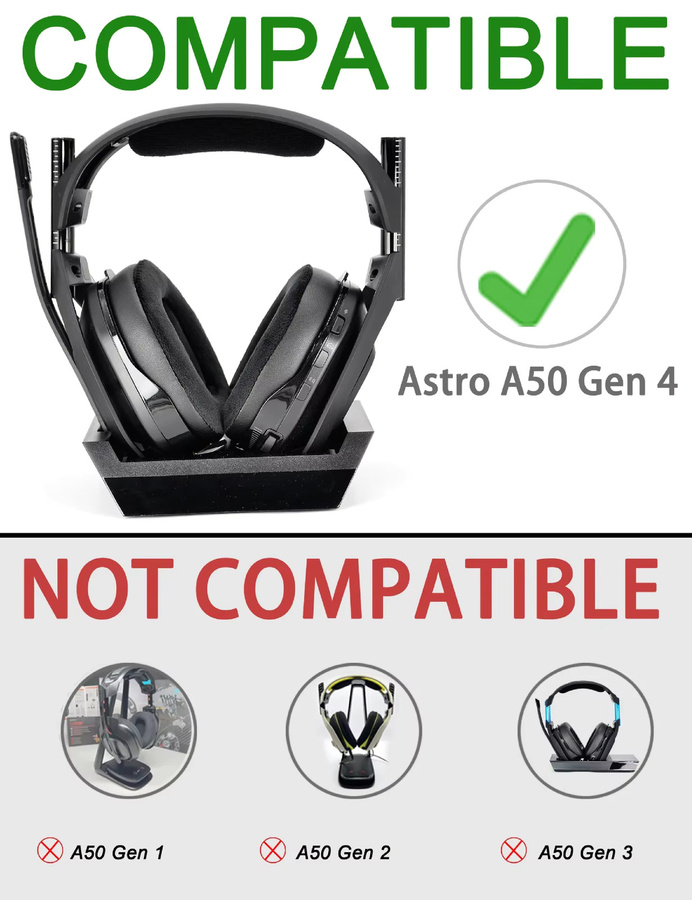 Hochwertige Ersatz-Ohrpolster und Stirnband-Kissen in Schwarz für Astro A50 GEN4 Headset Zubehör - Bild 2