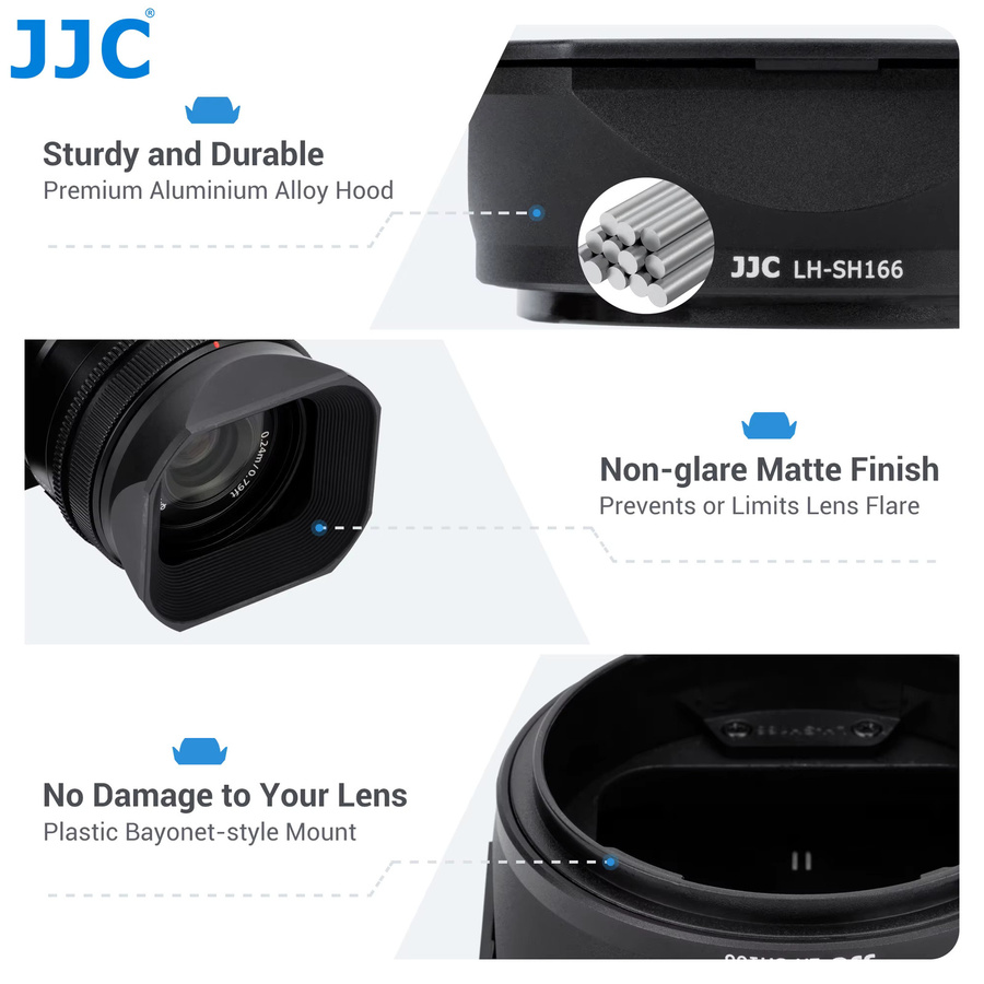 JJC Gegenlichtblende in Schwarz für Sony FE 24 mm f/2,8 G (SEL24F28G), FE 40 mm f/2,5 G (SEL40F25G) und FE 50 mm f/2,5 G (SEL50F25G) Objektive - Bild 4