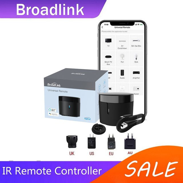Broadlink RM4 mini WiFi Drahtlose Universal-IR-Fernbedienung für Haushaltsgeräte in Schwarz - Bild 1