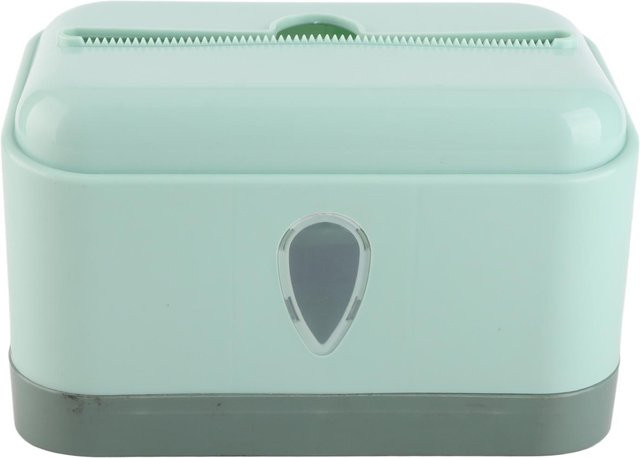 Wandmontierter Toilettenpapierspender aus Kunststoff von OutsideWorld in Grau und Grün mit großer Kapazität und wasserdichtem Design - Bild 1