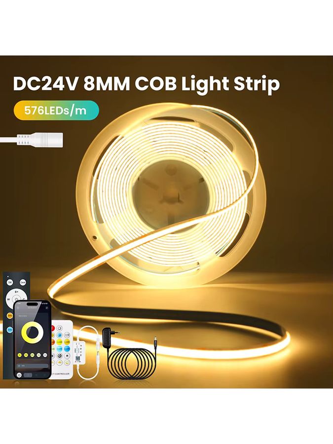 GAHADA COB LED Streifen Linear mit Bluetooth Steuerung, dimmbar CCT, 576 LEDs/m, 24V, RA90, für Home Beleuchtung - Bild 5