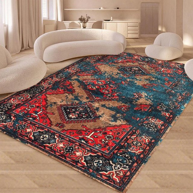 Bohemianischer Outdoor-Teppich von Karpetti, gestreift und modern, mehrfarbig, B/H: 80 x 120 cm - Bild 1