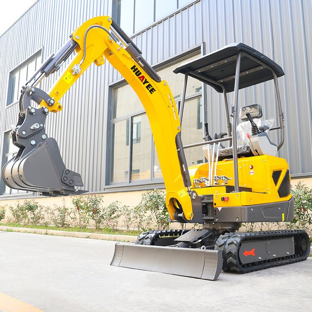 HUAYEE Mini-Hydraulikbagger 1,8 Tonnen in Gelb für Garten- und Landwirtschaftsprojekte - Bild 1