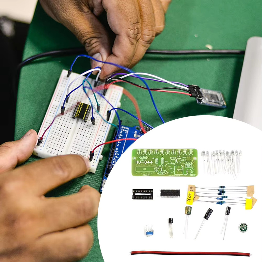 ATUOTIN CD4017 Sprachaktiviertes LED Wasser Licht Kit DIY Elektronik-Bausatz zur Ausbildung - Bild 2