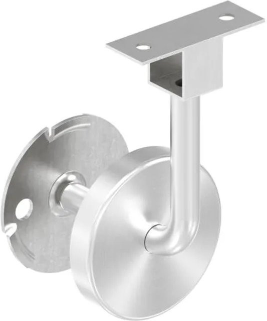 FeNau Handlaufhalter aus Edelstahl in Silber für Nut 24x24mm mit Bügel Ø 12 mm, gebürstet - Bild 1