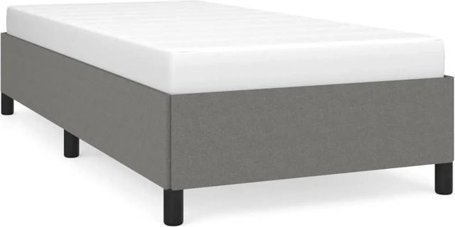 vidaXL Bettgestell aus Stoff in Grau mit gepolstertem Rahmen, B/T/H: 90 x 190 x 35 cm - Bild 1