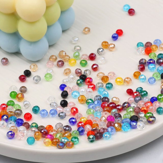 JHNBY Perlen, 4 mm, facettierte österreichische Kristalle, Glas, Unisex - Bild 1