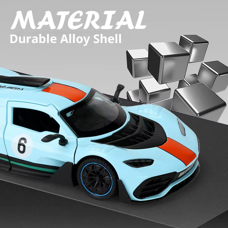 CCA Mercedes-Benz ONE Gulf Edition Automodell, Maßstab 1:32, Metall - Bild 3