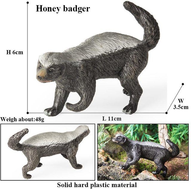 Oenux Simulation Honigdachs Mellivora Capensis Actionfiguren ab 3-6 Jahren - Bild 1