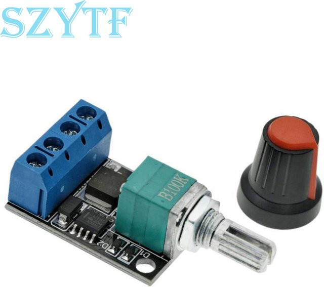 SZYTF PWM DC Motor Drehzahlregler und LED Dimmer mit stufenloser Leistungsregelung, Multicolour, 5V 12V 16V 10A - Bild 1