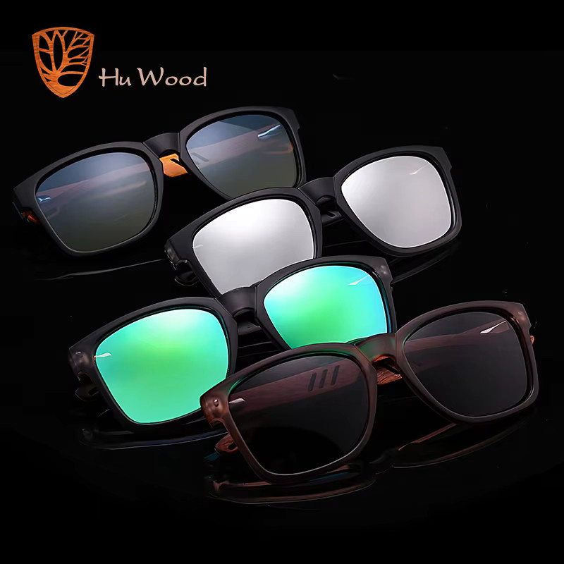 HU WOOD Sonnenbrille, Vollrand, Square, Schwarz, Herren - Bild 2
