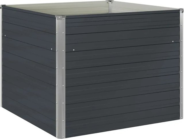 DELUKE Hochbeet EMIL aus verzinktem Stahl in Anthrazit, B/T/H: 100 x 100 x 77 cm - Bild 1