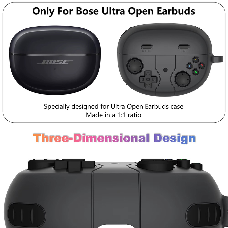 Bose Ultra Open Earbuds Silikon Schutzhülle Case Cover in Schwarz und Grün - Bild 2