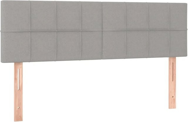 vidaXL LED Kopfteil modern in Hellgrau mit USB-Ladeport und integrierter Beleuchtung, B/T/H: 144 x 5 x 78-88 cm - Bild 1