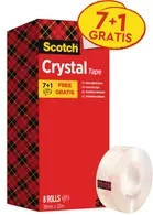 Scotch Klebeband Crystal transparent, 8 Rollen, B: 19 mm, L: 33 m - Bild 1