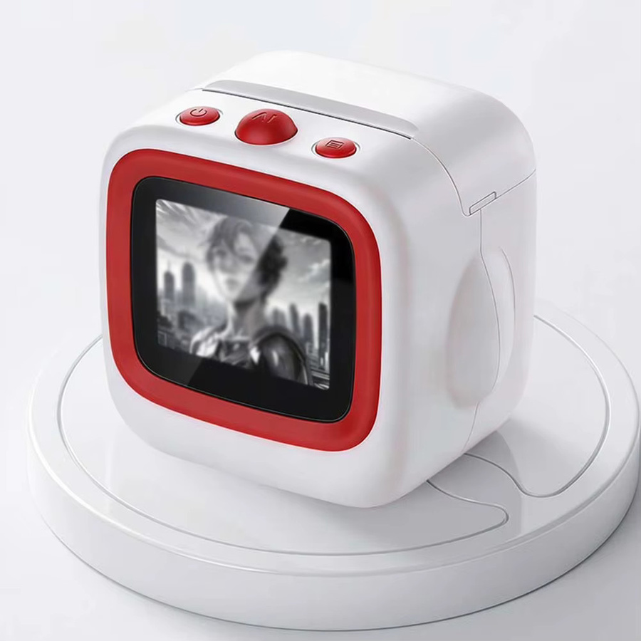 iHseno KI-Thermodrucker mit HD-Bildschirm und intelligenter Bildgenerierung, Weiß - Bild 3