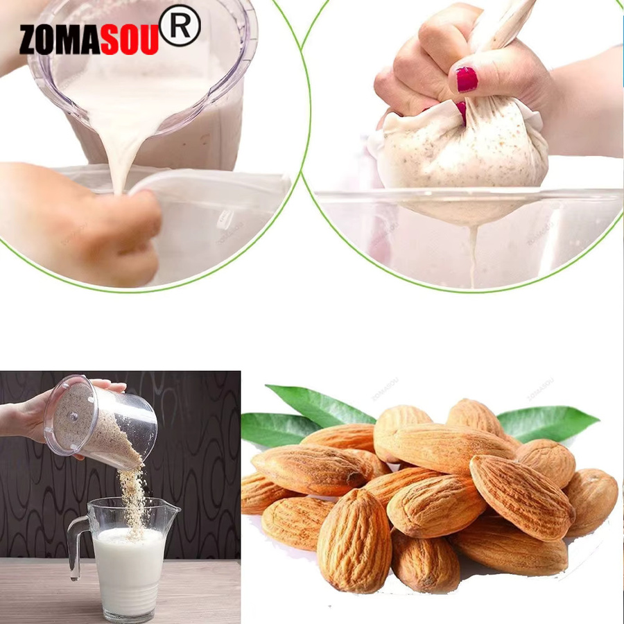 ZOMASOU Wiederverwendbarer Nylon-Lebensmittelfilter mit 100 Mesh, Rechteckiges Feinmaschiges Sieb in Weiß für Nussmilch, Käse und Joghurt - Bild 4