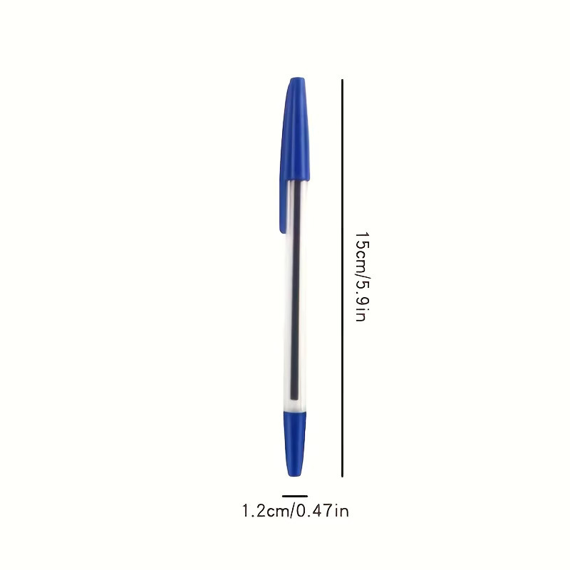 Blaue Kugelschreiber mit 1 mm feiner Spitze für Schule und Büro, schnell trocknende Tinte - Bild 4