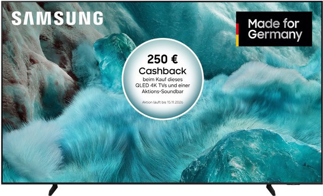 Samsung GQ98Q7FAAU QLED Vision AI Smart TV 4K Ultra HD, 247 cm (98 Zoll), Graphitschwarz, 120 Hz, Sprachsteuerung - Bild 1