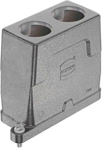 Harting Tüllengehäuse 19400160471 aus Aluminium in Schwarz und Grau - Bild 1