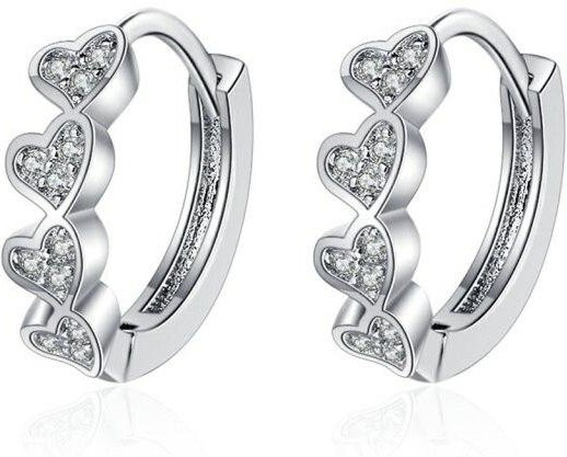 YIRAN Jewelry Ohrstecker 925 Silber, Zirkonia, Damen, weiß - Bild 1